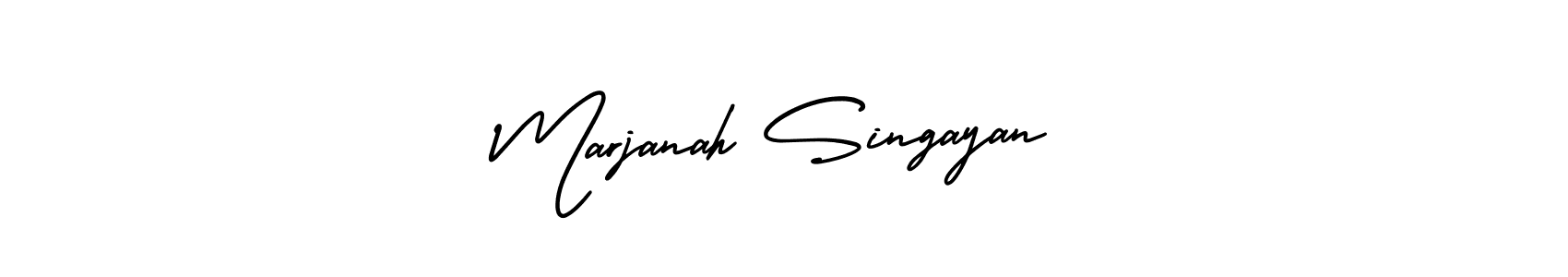 Make a beautiful signature design for name Marjanah Singayan. With this signature (AmerikaSignatureDemo-Regular) style, you can create a handwritten signature for free. Marjanah Singayan signature style 3 images and pictures png