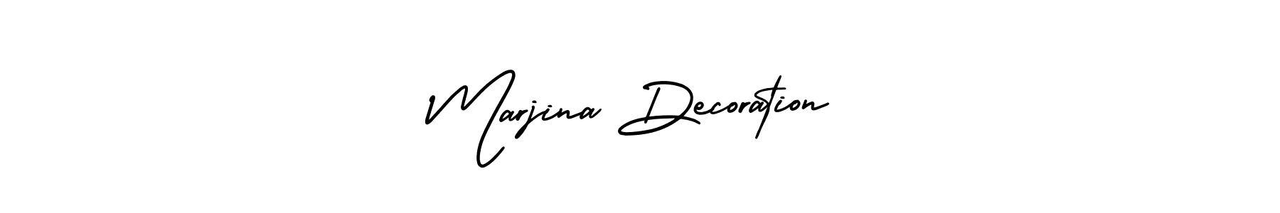 Check out images of Autograph of Marjina Decoration name. Actor Marjina Decoration Signature Style. AmerikaSignatureDemo-Regular is a professional sign style online. Marjina Decoration signature style 3 images and pictures png