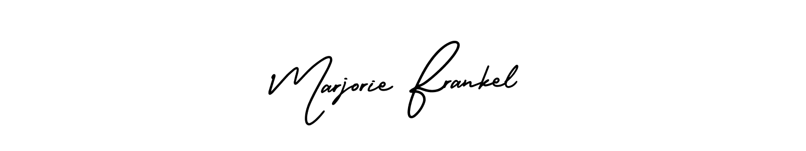 AmerikaSignatureDemo-Regular is a professional signature style that is perfect for those who want to add a touch of class to their signature. It is also a great choice for those who want to make their signature more unique. Get Marjorie Frankel name to fancy signature for free. Marjorie Frankel signature style 3 images and pictures png