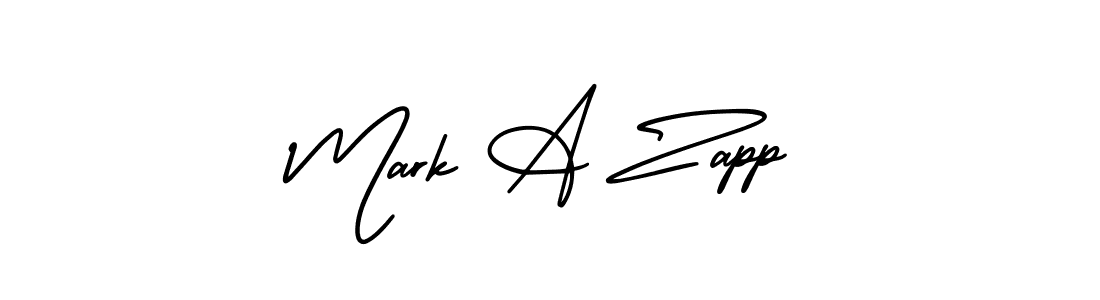Design your own signature with our free online signature maker. With this signature software, you can create a handwritten (AmerikaSignatureDemo-Regular) signature for name Mark A Zapp. Mark A Zapp signature style 3 images and pictures png