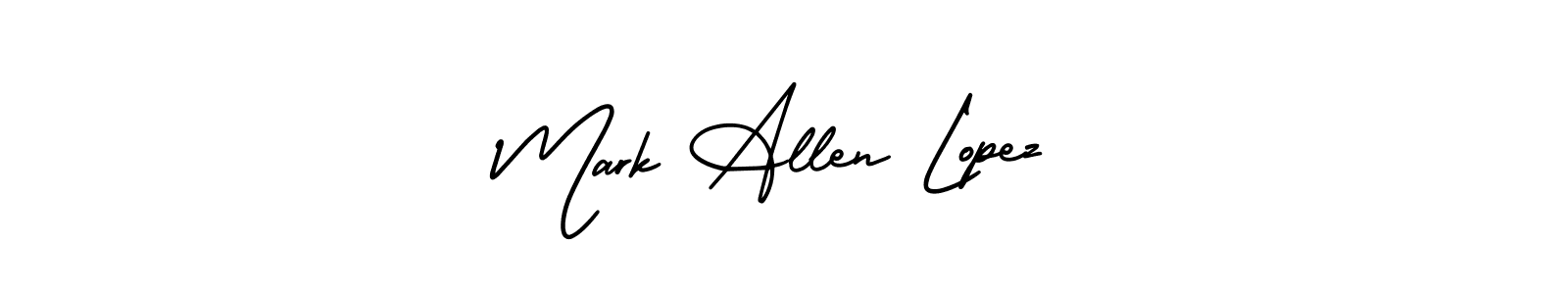 This is the best signature style for the Mark Allen Lopez name. Also you like these signature font (AmerikaSignatureDemo-Regular). Mix name signature. Mark Allen Lopez signature style 3 images and pictures png