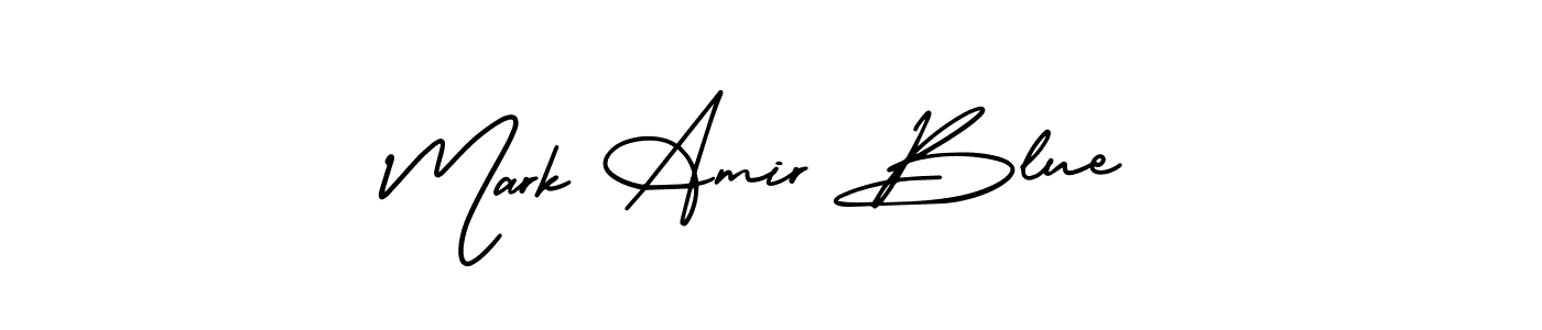 Similarly AmerikaSignatureDemo-Regular is the best handwritten signature design. Signature creator online .You can use it as an online autograph creator for name Mark Amir Blue. Mark Amir Blue signature style 3 images and pictures png