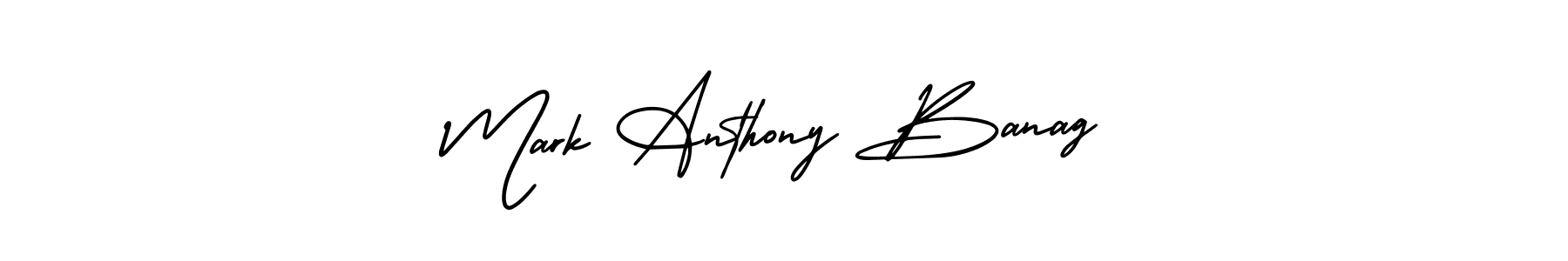 How to make Mark Anthony Banag name signature. Use AmerikaSignatureDemo-Regular style for creating short signs online. This is the latest handwritten sign. Mark Anthony Banag signature style 3 images and pictures png
