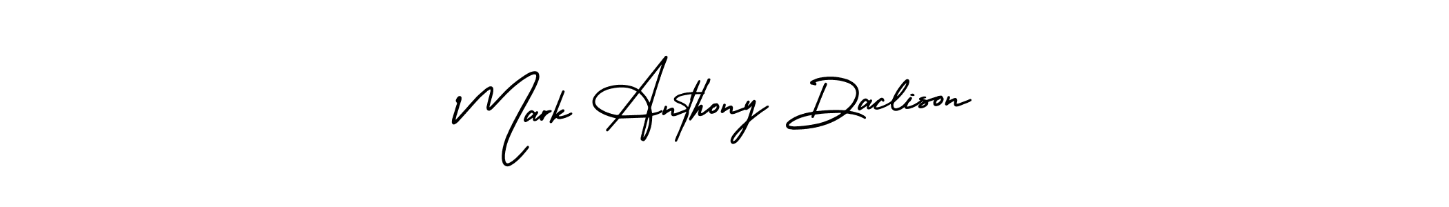 Make a short Mark Anthony Daclison signature style. Manage your documents anywhere anytime using AmerikaSignatureDemo-Regular. Create and add eSignatures, submit forms, share and send files easily. Mark Anthony Daclison signature style 3 images and pictures png