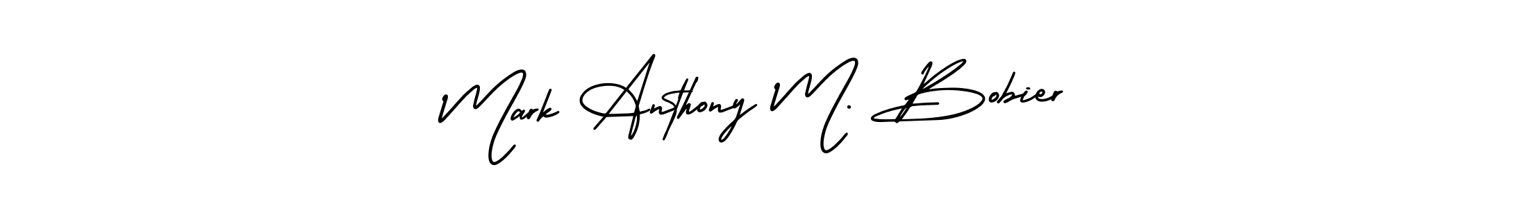 Use a signature maker to create a handwritten signature online. With this signature software, you can design (AmerikaSignatureDemo-Regular) your own signature for name Mark Anthony M. Bobier. Mark Anthony M. Bobier signature style 3 images and pictures png