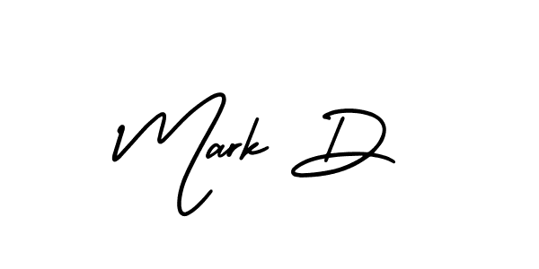 You should practise on your own different ways (AmerikaSignatureDemo-Regular) to write your name (Mark D) in signature. don't let someone else do it for you. Mark D signature style 3 images and pictures png