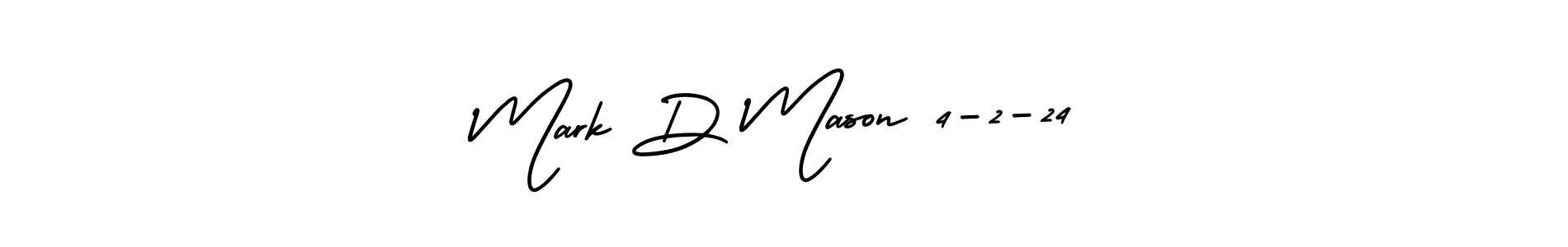Use a signature maker to create a handwritten signature online. With this signature software, you can design (AmerikaSignatureDemo-Regular) your own signature for name Mark D Mason 4-2-24. Mark D Mason 4-2-24 signature style 3 images and pictures png