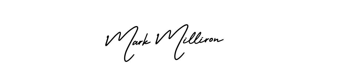 Design your own signature with our free online signature maker. With this signature software, you can create a handwritten (AmerikaSignatureDemo-Regular) signature for name Mark Milliron. Mark Milliron signature style 3 images and pictures png