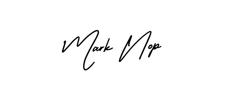 Design your own signature with our free online signature maker. With this signature software, you can create a handwritten (AmerikaSignatureDemo-Regular) signature for name Mark Nop. Mark Nop signature style 3 images and pictures png