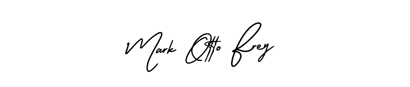 The best way (AmerikaSignatureDemo-Regular) to make a short signature is to pick only two or three words in your name. The name Mark Otto Frey include a total of six letters. For converting this name. Mark Otto Frey signature style 3 images and pictures png