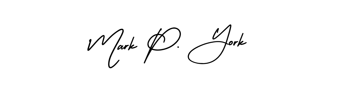 if you are searching for the best signature style for your name Mark P. York. so please give up your signature search. here we have designed multiple signature styles  using AmerikaSignatureDemo-Regular. Mark P. York signature style 3 images and pictures png