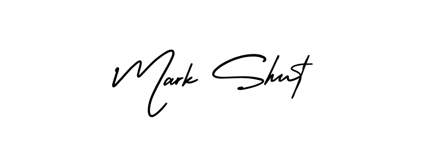 You should practise on your own different ways (AmerikaSignatureDemo-Regular) to write your name (Mark Shut) in signature. don't let someone else do it for you. Mark Shut signature style 3 images and pictures png