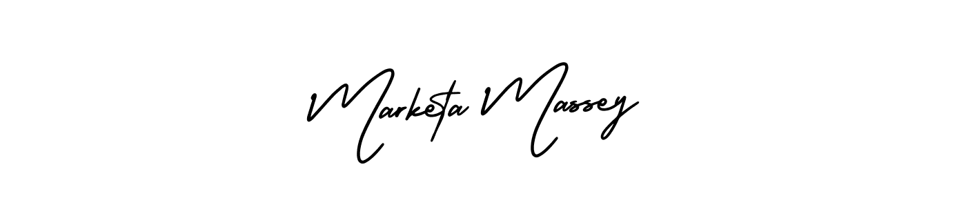 Use a signature maker to create a handwritten signature online. With this signature software, you can design (AmerikaSignatureDemo-Regular) your own signature for name Marketa Massey. Marketa Massey signature style 3 images and pictures png