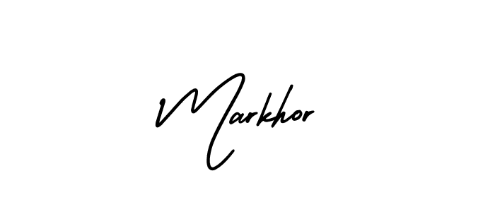 if you are searching for the best signature style for your name Markhor. so please give up your signature search. here we have designed multiple signature styles  using AmerikaSignatureDemo-Regular. Markhor signature style 3 images and pictures png