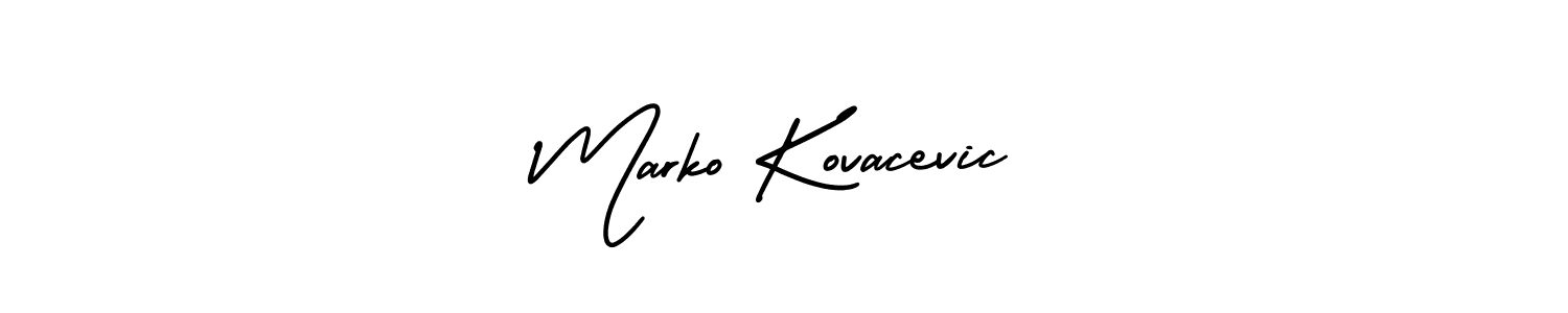 Use a signature maker to create a handwritten signature online. With this signature software, you can design (AmerikaSignatureDemo-Regular) your own signature for name Marko Kovacevic. Marko Kovacevic signature style 3 images and pictures png