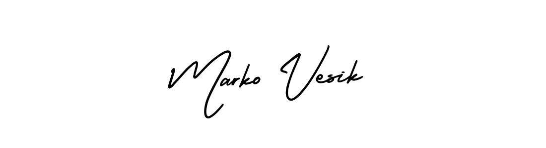 How to make Marko Vesik signature? AmerikaSignatureDemo-Regular is a professional autograph style. Create handwritten signature for Marko Vesik name. Marko Vesik signature style 3 images and pictures png