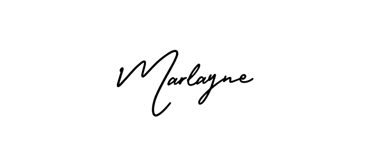 The best way (AmerikaSignatureDemo-Regular) to make a short signature is to pick only two or three words in your name. The name Marlayne include a total of six letters. For converting this name. Marlayne signature style 3 images and pictures png