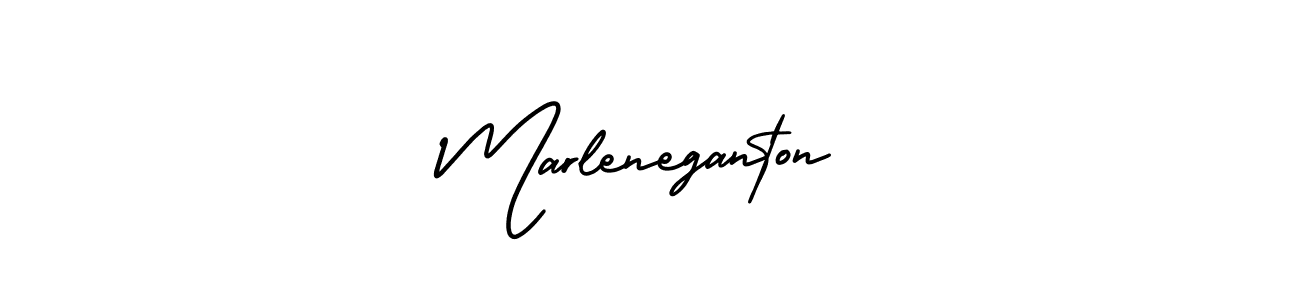 The best way (AmerikaSignatureDemo-Regular) to make a short signature is to pick only two or three words in your name. The name Marleneganton include a total of six letters. For converting this name. Marleneganton signature style 3 images and pictures png