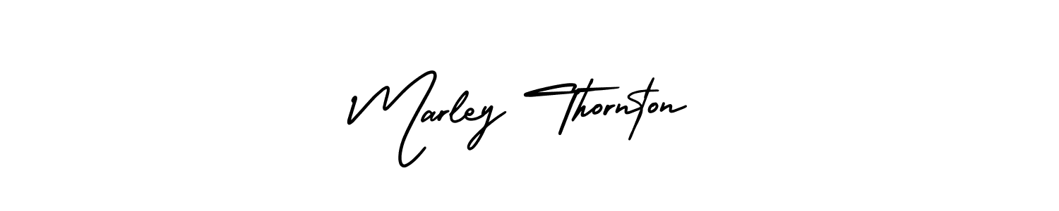 Create a beautiful signature design for name Marley Thornton. With this signature (AmerikaSignatureDemo-Regular) fonts, you can make a handwritten signature for free. Marley Thornton signature style 3 images and pictures png