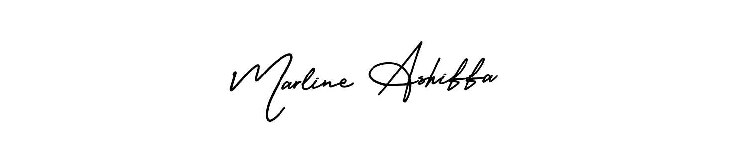 How to Draw Marline Ashiffa signature style? AmerikaSignatureDemo-Regular is a latest design signature styles for name Marline Ashiffa. Marline Ashiffa signature style 3 images and pictures png