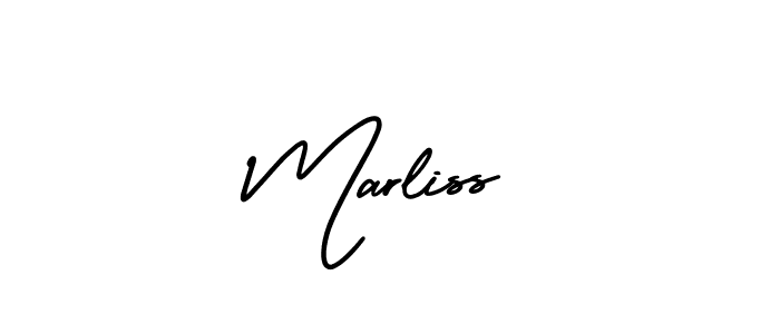 The best way (AmerikaSignatureDemo-Regular) to make a short signature is to pick only two or three words in your name. The name Marliss include a total of six letters. For converting this name. Marliss signature style 3 images and pictures png