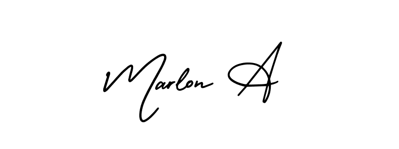 Also You can easily find your signature by using the search form. We will create Marlon A name handwritten signature images for you free of cost using AmerikaSignatureDemo-Regular sign style. Marlon A signature style 3 images and pictures png