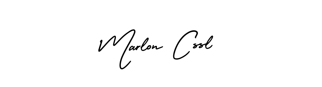 You should practise on your own different ways (AmerikaSignatureDemo-Regular) to write your name (Marlon Cssl) in signature. don't let someone else do it for you. Marlon Cssl signature style 3 images and pictures png