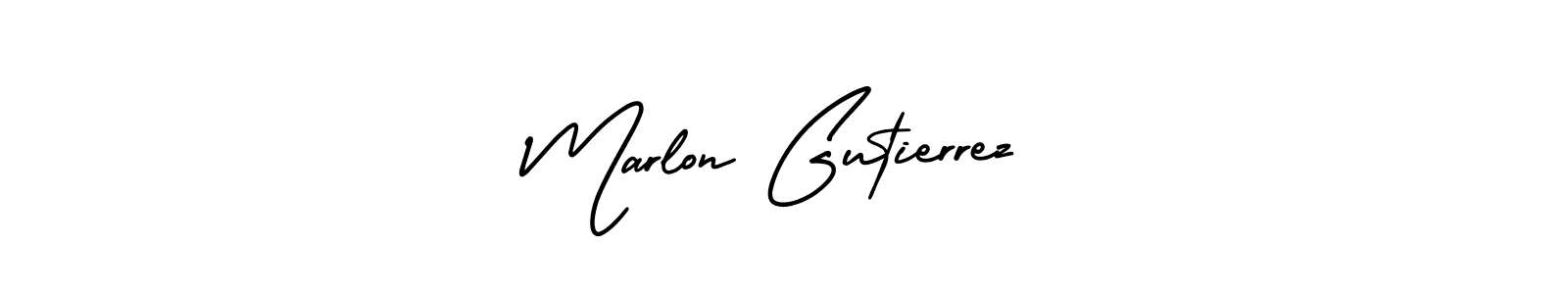 AmerikaSignatureDemo-Regular is a professional signature style that is perfect for those who want to add a touch of class to their signature. It is also a great choice for those who want to make their signature more unique. Get Marlon Gutierrez name to fancy signature for free. Marlon Gutierrez signature style 3 images and pictures png