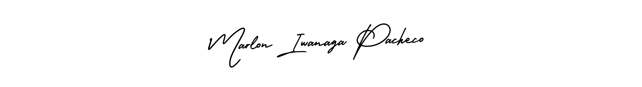 Make a beautiful signature design for name Marlon Iwanaga Pacheco. With this signature (AmerikaSignatureDemo-Regular) style, you can create a handwritten signature for free. Marlon Iwanaga Pacheco signature style 3 images and pictures png