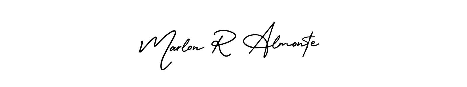 Make a short Marlon R Almonte signature style. Manage your documents anywhere anytime using AmerikaSignatureDemo-Regular. Create and add eSignatures, submit forms, share and send files easily. Marlon R Almonte signature style 3 images and pictures png