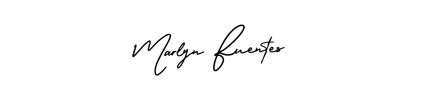 How to make Marlyn Fuentes signature? AmerikaSignatureDemo-Regular is a professional autograph style. Create handwritten signature for Marlyn Fuentes name. Marlyn Fuentes signature style 3 images and pictures png