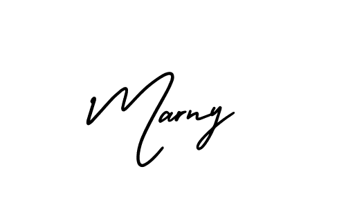 How to make Marny name signature. Use AmerikaSignatureDemo-Regular style for creating short signs online. This is the latest handwritten sign. Marny signature style 3 images and pictures png