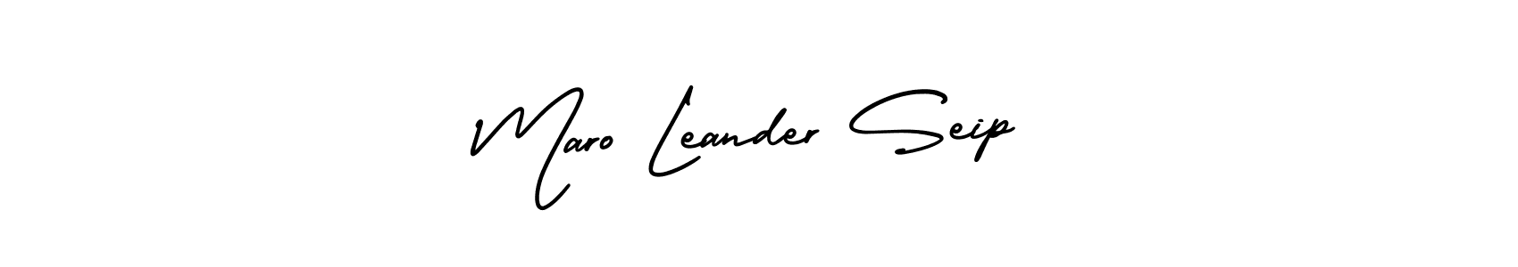 How to make Maro Leander Seip name signature. Use AmerikaSignatureDemo-Regular style for creating short signs online. This is the latest handwritten sign. Maro Leander Seip signature style 3 images and pictures png