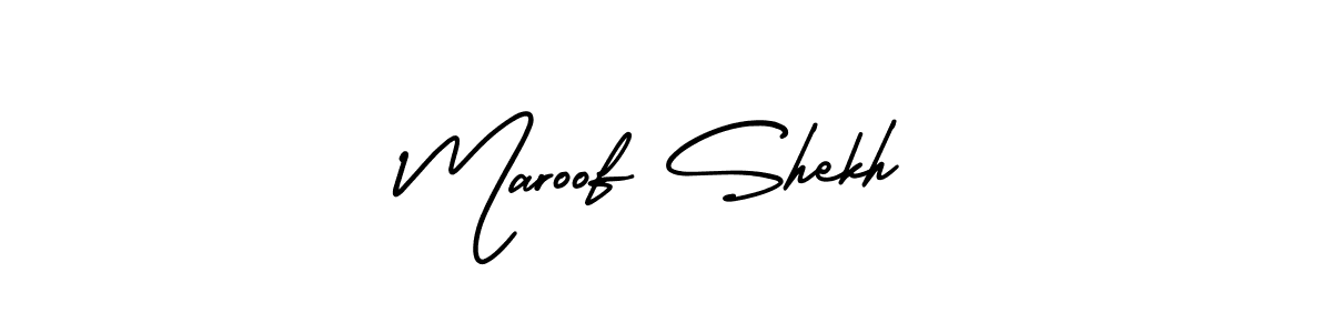 if you are searching for the best signature style for your name Maroof Shekh. so please give up your signature search. here we have designed multiple signature styles  using AmerikaSignatureDemo-Regular. Maroof Shekh signature style 3 images and pictures png