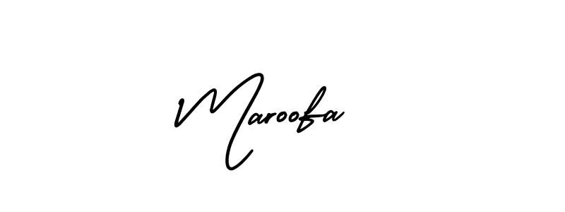 Also You can easily find your signature by using the search form. We will create Maroofa  name handwritten signature images for you free of cost using AmerikaSignatureDemo-Regular sign style. Maroofa  signature style 3 images and pictures png