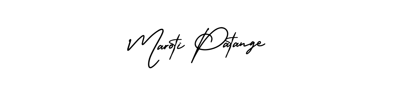 How to make Maroti Patange signature? AmerikaSignatureDemo-Regular is a professional autograph style. Create handwritten signature for Maroti Patange name. Maroti Patange signature style 3 images and pictures png