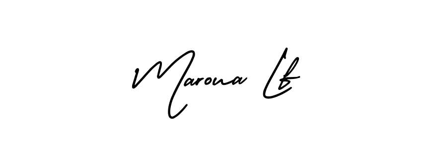 Make a beautiful signature design for name Maroua Lf. Use this online signature maker to create a handwritten signature for free. Maroua Lf signature style 3 images and pictures png