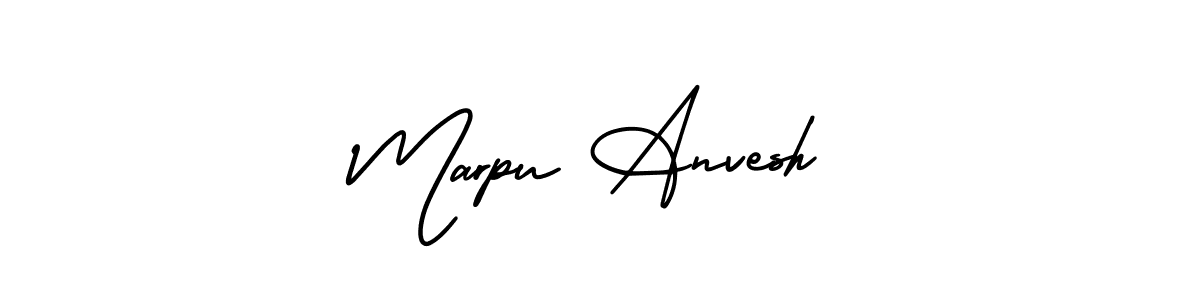 Make a beautiful signature design for name Marpu Anvesh. With this signature (AmerikaSignatureDemo-Regular) style, you can create a handwritten signature for free. Marpu Anvesh signature style 3 images and pictures png