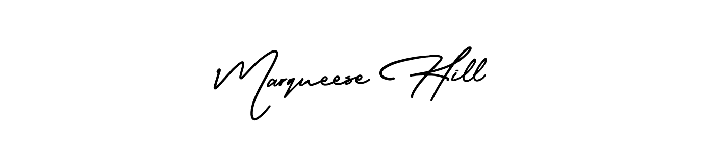Use a signature maker to create a handwritten signature online. With this signature software, you can design (AmerikaSignatureDemo-Regular) your own signature for name Marqueese Hill. Marqueese Hill signature style 3 images and pictures png