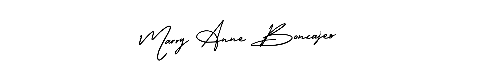 Design your own signature with our free online signature maker. With this signature software, you can create a handwritten (AmerikaSignatureDemo-Regular) signature for name Marry Anne Boncajes. Marry Anne Boncajes signature style 3 images and pictures png