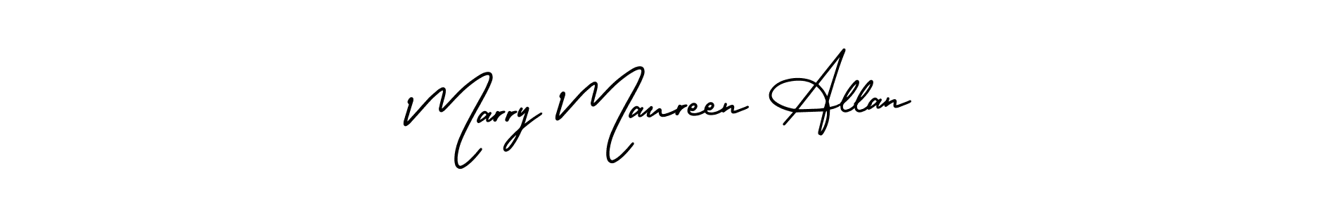 How to make Marry Maureen Allan signature? AmerikaSignatureDemo-Regular is a professional autograph style. Create handwritten signature for Marry Maureen Allan name. Marry Maureen Allan signature style 3 images and pictures png