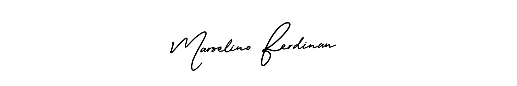 It looks lik you need a new signature style for name Marselino Ferdinan. Design unique handwritten (AmerikaSignatureDemo-Regular) signature with our free signature maker in just a few clicks. Marselino Ferdinan signature style 3 images and pictures png