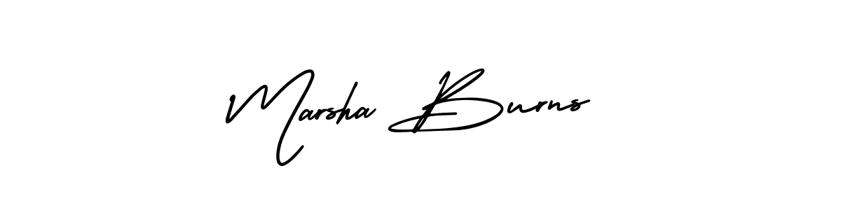 Create a beautiful signature design for name Marsha Burns. With this signature (AmerikaSignatureDemo-Regular) fonts, you can make a handwritten signature for free. Marsha Burns signature style 3 images and pictures png