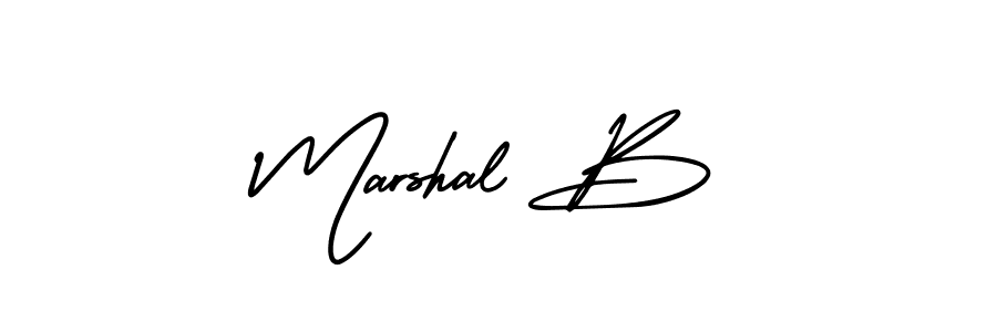 How to make Marshal B name signature. Use AmerikaSignatureDemo-Regular style for creating short signs online. This is the latest handwritten sign. Marshal B signature style 3 images and pictures png