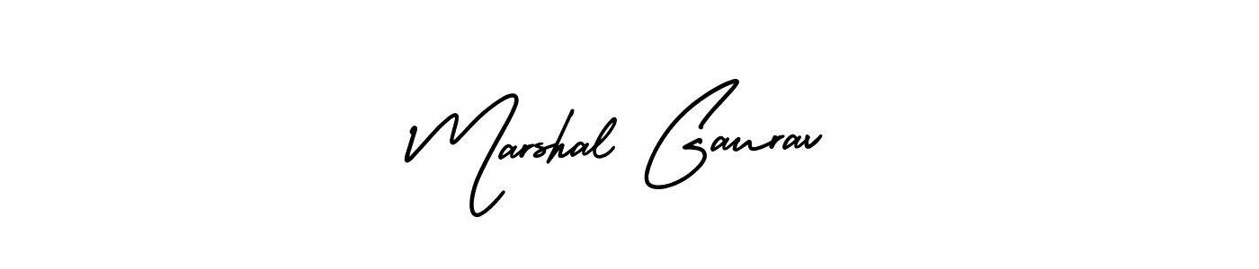 Create a beautiful signature design for name Marshal Gaurav. With this signature (AmerikaSignatureDemo-Regular) fonts, you can make a handwritten signature for free. Marshal Gaurav signature style 3 images and pictures png