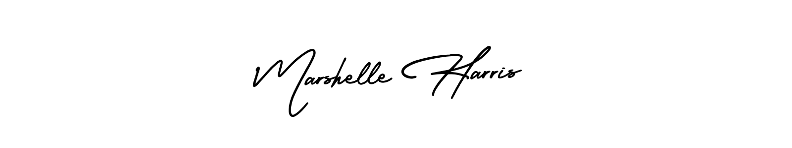 Create a beautiful signature design for name Marshelle Harris. With this signature (AmerikaSignatureDemo-Regular) fonts, you can make a handwritten signature for free. Marshelle Harris signature style 3 images and pictures png