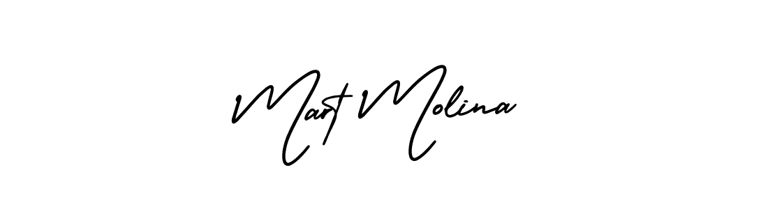 Design your own signature with our free online signature maker. With this signature software, you can create a handwritten (AmerikaSignatureDemo-Regular) signature for name Mart Molina. Mart Molina signature style 3 images and pictures png