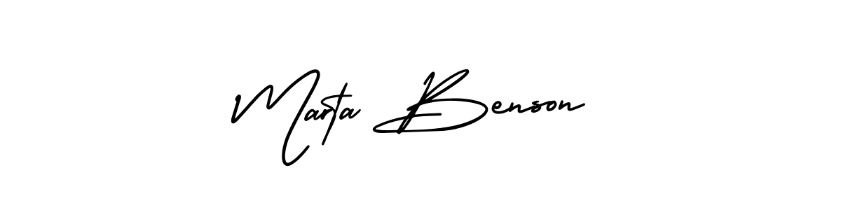 Make a beautiful signature design for name Marta Benson. Use this online signature maker to create a handwritten signature for free. Marta Benson signature style 3 images and pictures png