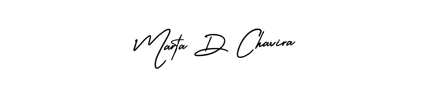 Marta D Chavira stylish signature style. Best Handwritten Sign (AmerikaSignatureDemo-Regular) for my name. Handwritten Signature Collection Ideas for my name Marta D Chavira. Marta D Chavira signature style 3 images and pictures png