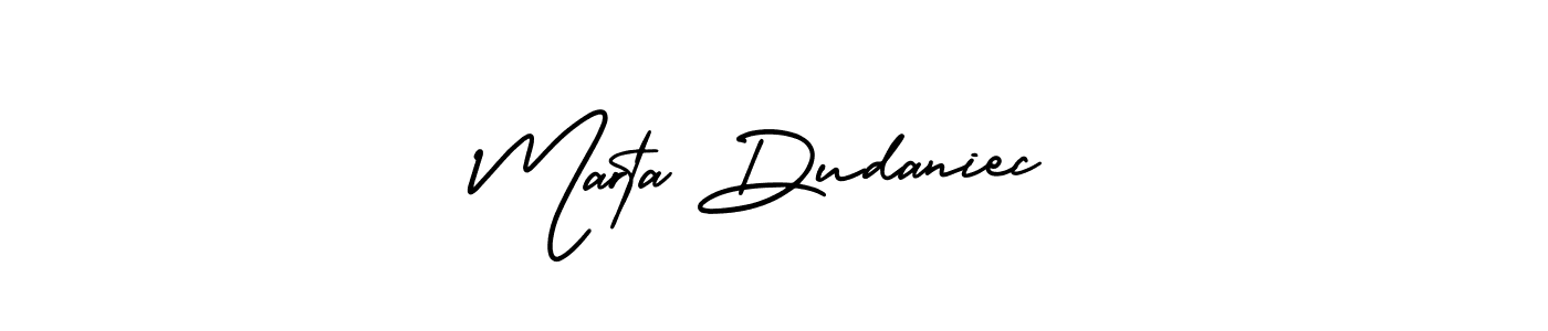 See photos of Marta Dudaniec official signature by Spectra . Check more albums & portfolios. Read reviews & check more about AmerikaSignatureDemo-Regular font. Marta Dudaniec signature style 3 images and pictures png